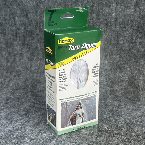 7’ Peel & Stick Tarp Zipper Door Add To Any Tarp For Easy Access Homax Cinchtite