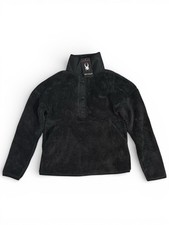 Spyder Women's 1/4 Snap Sherpa Fleece Jacket Pullover Black Size S SPFFB015-001