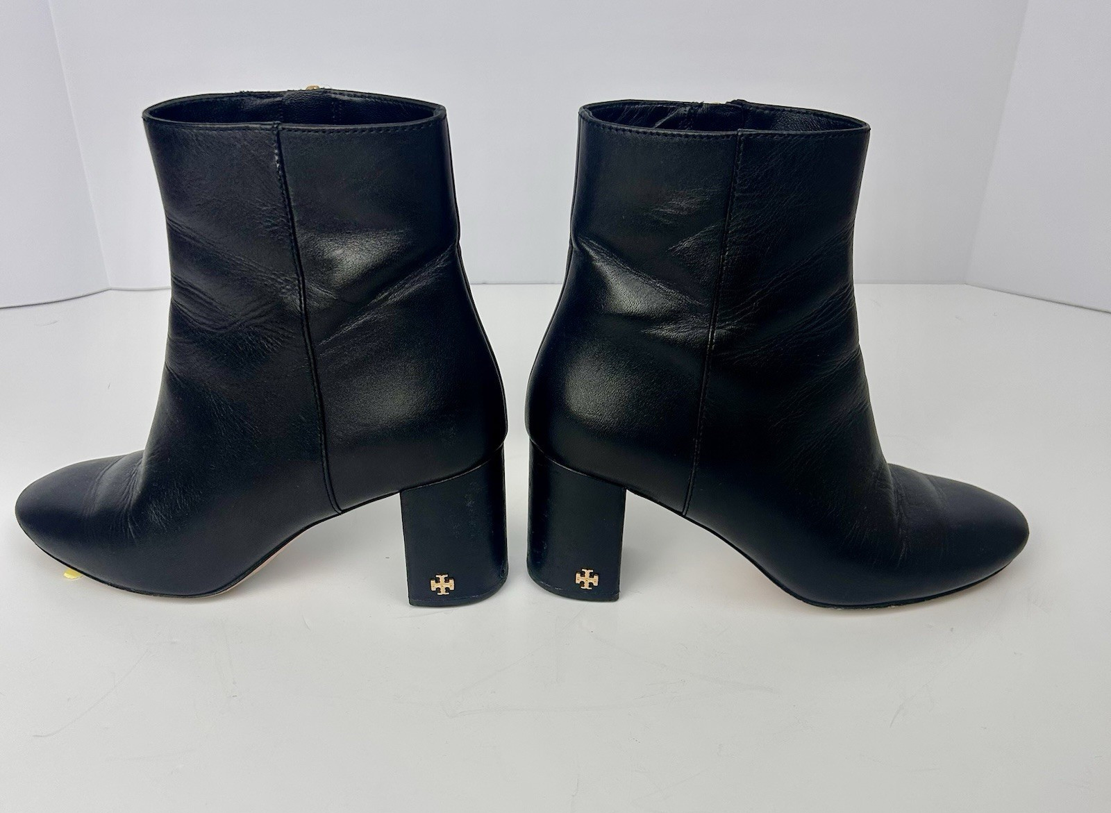Tory Burch Black Leather Ankle Booties Size 6.5M classic style thumbnail 3