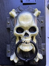 Vintage 1997 Paper Magic Group Skull Door Knocker Tested Working Skeleton Bones