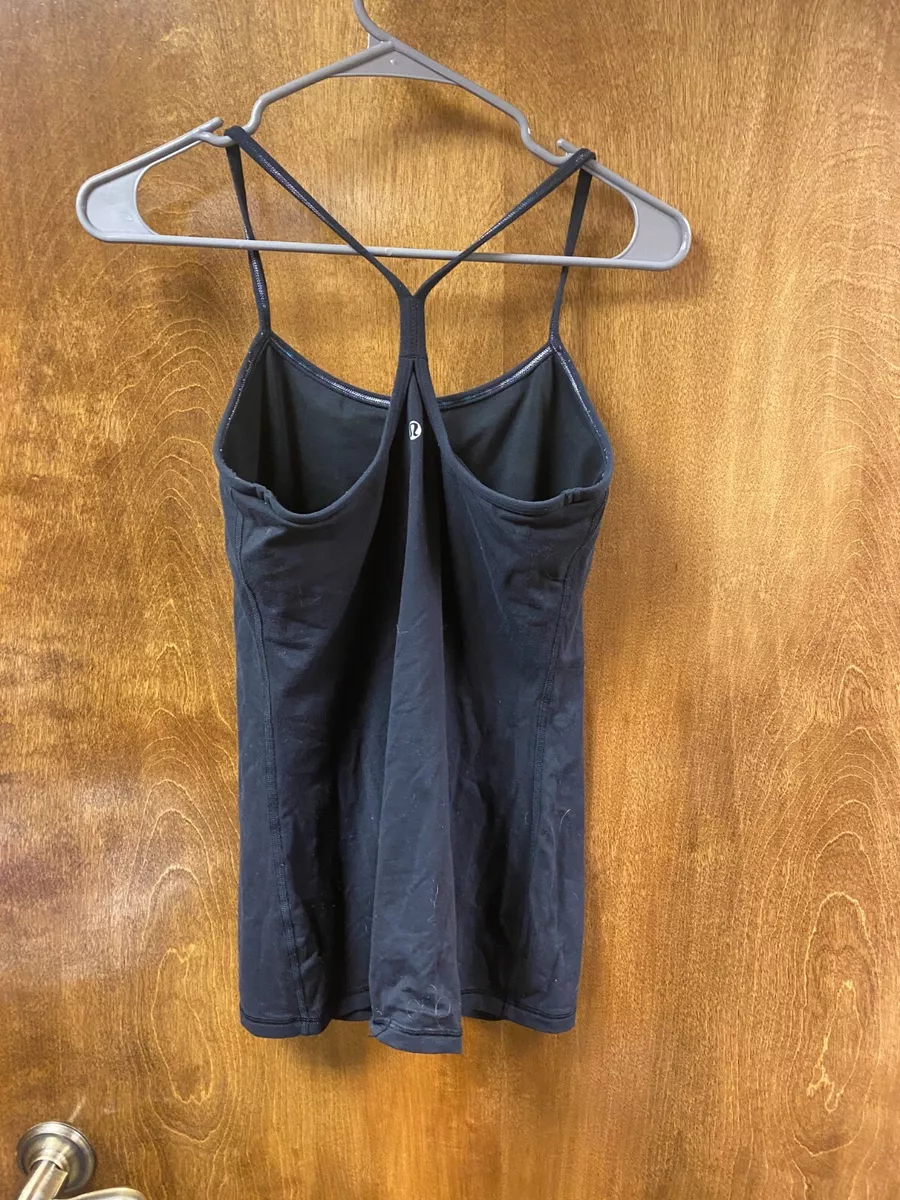 Women's Lululemon black tank top spaghetti straps size 6