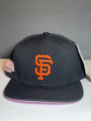 SF Giants Baseball Hat WORLD SERIES SNAPBACK HAT Patch Pro Standard CA New Black
