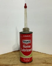 Vintage Texaco Home Lubricant Handy Oil 4 oz. Round Can
