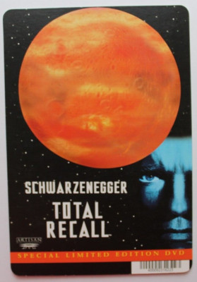 BLOCKBUSTER Movie Backer Card Mini Poster Art 5.5'' x 8'' TOTAL RECALL ''NOT MOVIE''