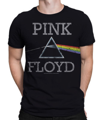 Liquid Blue Pink Floyd Dark Side Classic Black Athletics T-Shirt