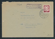 101126) Landpost - Ra2 14b Streichen &uuml;ber Balingen (W&uuml;rtt.), Brief 1962