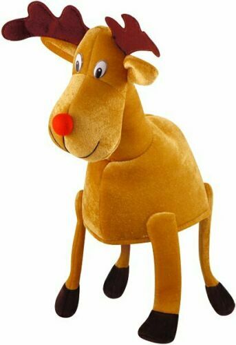 Plush Reindeer Hat with Legs Christmas Novelty Fancy Dress Xmas