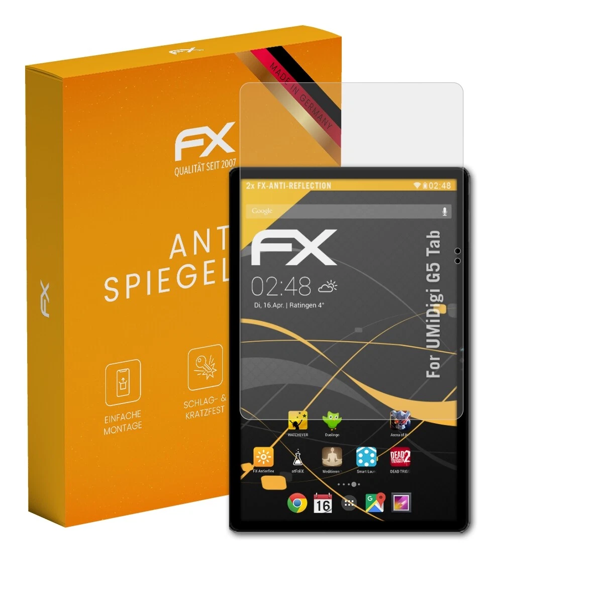 AtFoliX 2x Screen Protector for UMiDigi G5 Tab Screen Protector Matte & Shockproof Film