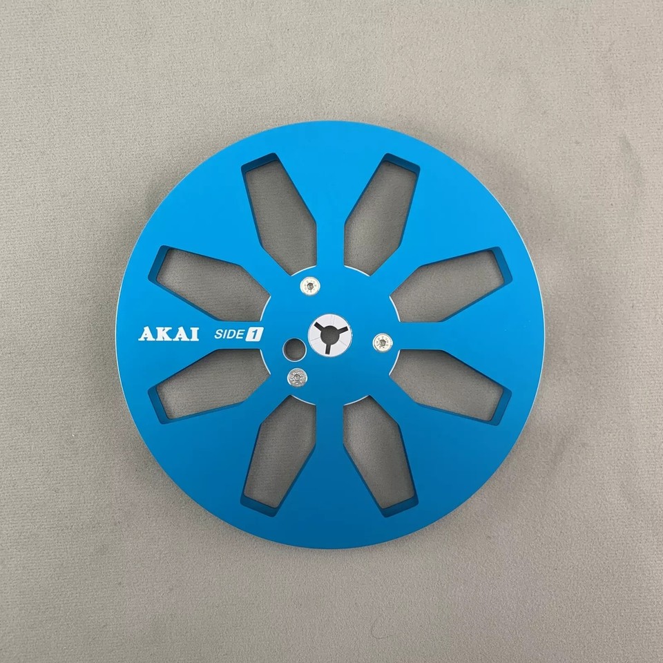 2X Standard 7" Aluminum AKAI Blue Tape Reels For Reel To Reel Tape