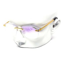 Clear Tinted Hip Hop Shades Rapper Sunglasses Rimless Round Migos Quevo Style