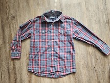 Panhandle Boys Small 6  Long Sleeve Pearl Snap Western Shirt Rodeo Plaid
