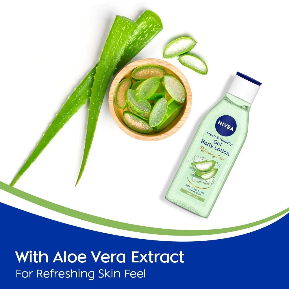 Nivea Aloe Vera Gel Body Lotion, Refreshing Care For 24H Hydration_ 200ml |  eBay