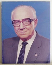 Horst Sindermann Politb&uuml;ro Ministerrat ZK der SED DDR 1980er Bild 38,4 x 49