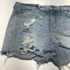 Old Navy Shorts Womens Size 8 Cut Off Denim Jean Mid Rise Boyfriend Destroyed