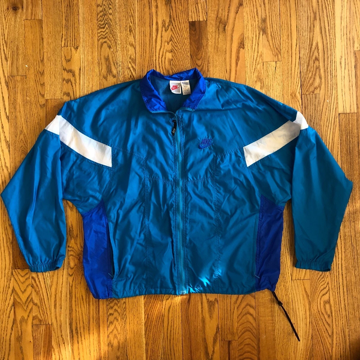 VTG Nike Windbreaker Jacket Size Large Teal Blue Green 90 s RN