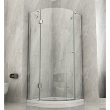 Box Doccia Semicircolare 80x80 90x90 anta Battente 8 mm Vetro Cristallo