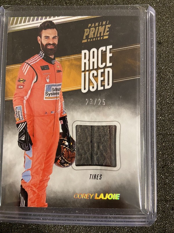 Corey Lajoie Prime Race Used Tires Card 23/25