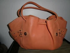 Cole Haan Authentic Woman’s Coral Village SU05 Leather Shoulder Handbag Purse 