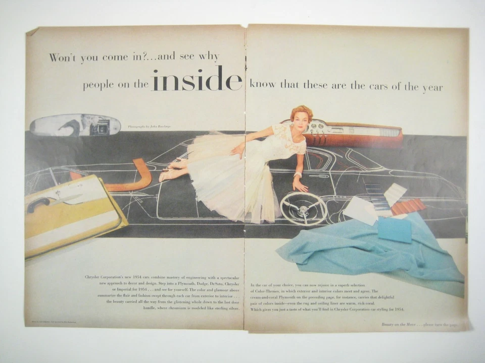 1953 Chrysler RARE 9 Page Plymouth Dodge De Soto Chrysler Imperial Vintage Ad - Image 2 of 4