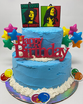 Bob Marley One Love Reggae Music Brithday Cake Topper Set ~ BEAND NEW