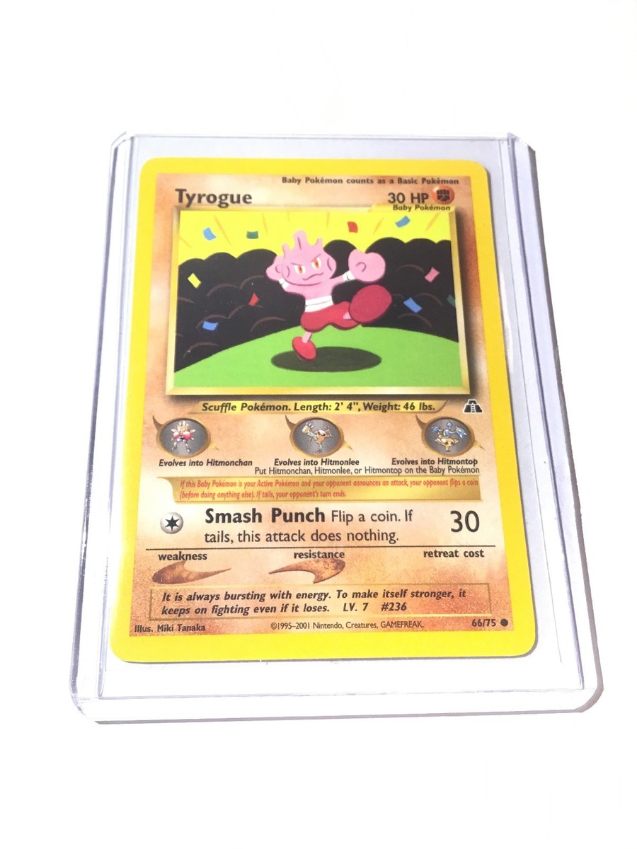 tyrogue pokemon card TYROGUE - Neo Discovery Set - 66/75 - Common - Pokemon Card - Unlimited - NM
