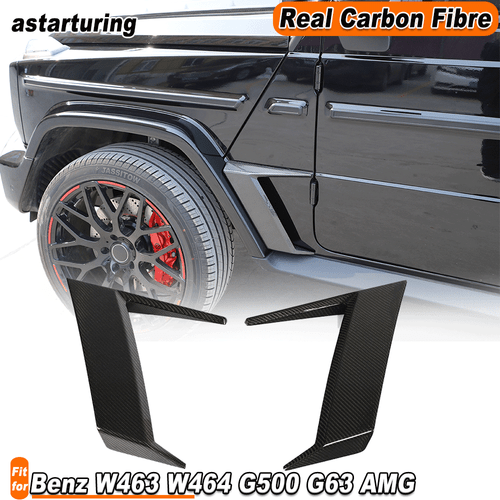 For Benz G Wagon W463 W464 G500 G63  Real CARBON Side Fender Vent Splitters  - Picture 1 of 11