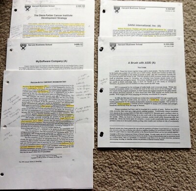 HBR Study Cases MBA Advocacy Dana Farber Software Co DAKA Precision Bicycle AIDS
