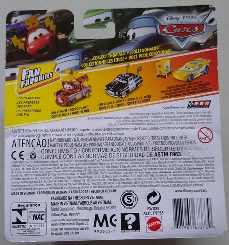 Ataúd 95 favoritos de los fanáticos de Disney*Pixar Cars - Nuevo - Imagen 2 de 2
