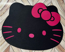 Hello Kitty Mouse Pad For Computer PC Laptop Non Slip Table Rubber Mat Black