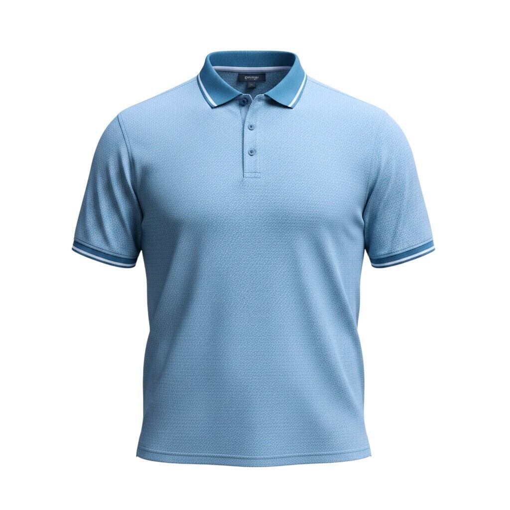 George Polo Shirt Men's UK Size 2XL Blue Contrasting Trim Short Sleeve
