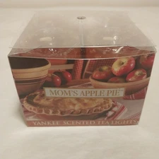 NEW - Mom's Apple Pie ~ Yankee Candle ~ 12 Scented Tea Lights ~ Tealight Candles
