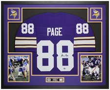 Alan Page Autographed and Framed Purple Minnesota Jersey Auto Beckett COA
