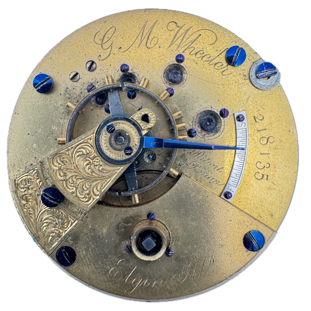 Antique 18s 1873 National G.M. Wheeler 11j Key Wind Pocket Watch Movement 57