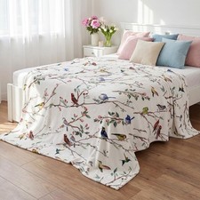 Minimal Floral Pattern Blanket Everyday Cozy Home Style