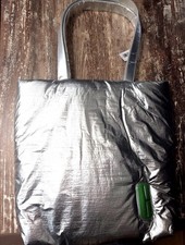 CLINIQUE LIMITED EDITION TOTE BAG SILVER with LOGO