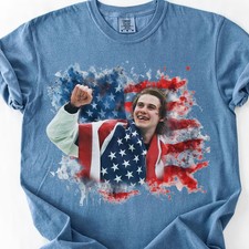 Jack Hughes Usa Gold Hockey T-Shirt Patriotic Hockey Fan Tee American Hockey Pr