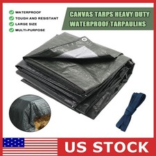 6mil Heavy Duty Poly Tarp Cover PVC Waterproof Canopy Boat Tarpaulin Shade Tent