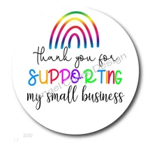 THANK YOU FOR SUPPORTING SMALL BUSINESS LABELS SCRAPBOOK STICKERS ENVELOPE SEALS