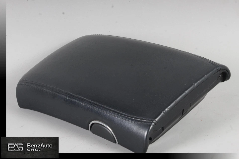 06-11 Mercedes W219 CLS55 AMG consola central reposabrazos tapa reposabrazos negro OEM Foto 3 de 4