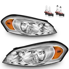 Pair Headlights Assembly For 2006-2013 Chevy Impala 06-07 Monte Carlo W Bulbs