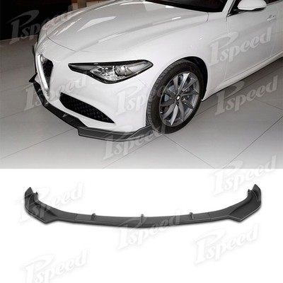 Matte Black PP Front Bumper Spoiler Lip Chin For Alfa Romeo Giulia 2017-2021