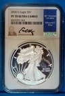 2020-S U.S. SILVER AMERICAN EAGLE - EDMUND C. MOY SIGNED - NGC -PF70 ULTRA CAMEO