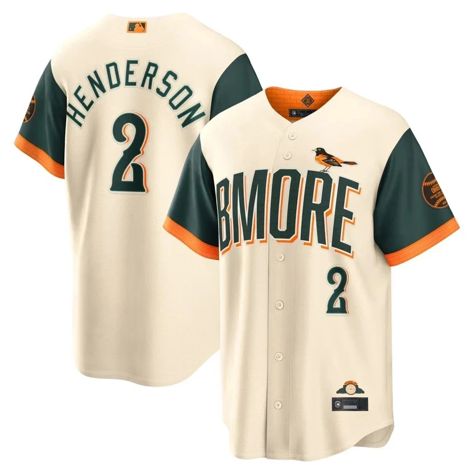 Men's Orioless Cream 2026 City Connect Stadium All Printed Baseball Jersey