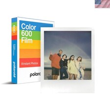 Instant Color Film for 600 Cameras - 8 Exposures, Vibrant White Frame Photos