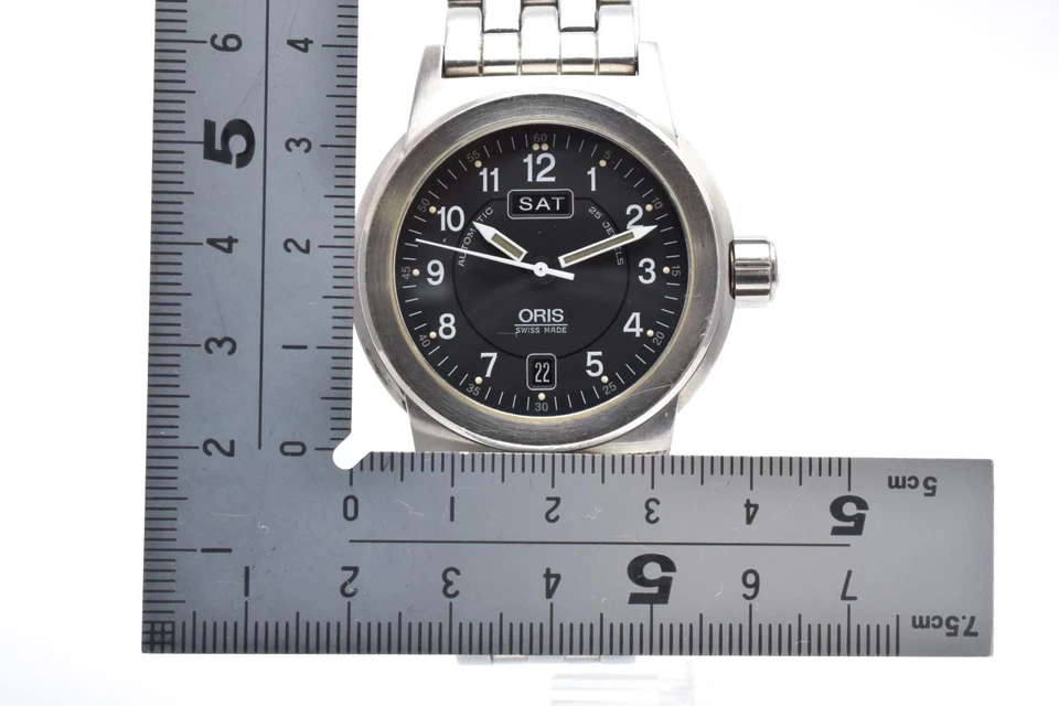 Vintage 【ECX+5】 ORIS 7500 Big Crown Day/Date AT Sapphire Men's Watch from JAPAN - Image 4 of 4