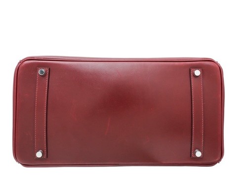 Hermes Vintage Garance Box Calf Birkin 35 Rouge Bag PHW - Picture 3 of 13