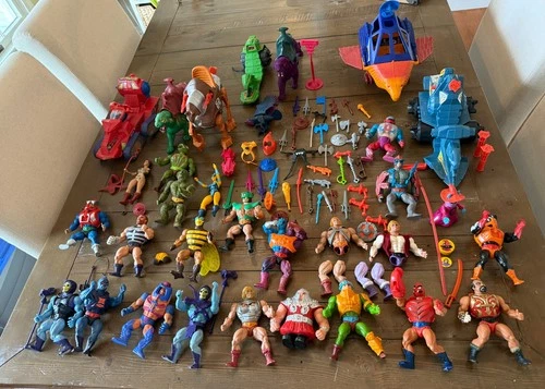 HEMAN Vintage TOY LOT- 24 Figures, Weapons, Vehicles & Accessories- HE/MAN 1980s