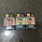 Funko Pop! 75th Anniv Orange, Green, Pink Batman Pocket Pop! Keychain Lot Of 3