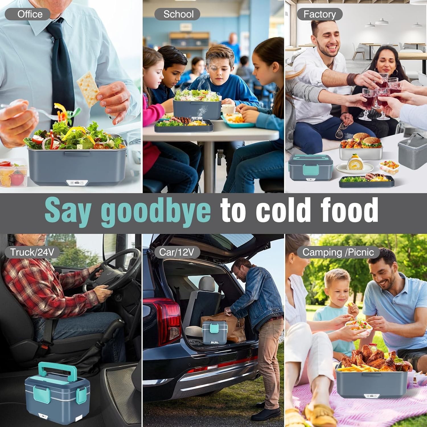 3.5L Super Large Electric Lunch Box Food Heater-Heated Lunch Box for Adults Men 