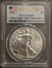 2016 Silver Eagle 1 oz .999 Silver PCGS MS69 First Strike 30th Anniversary